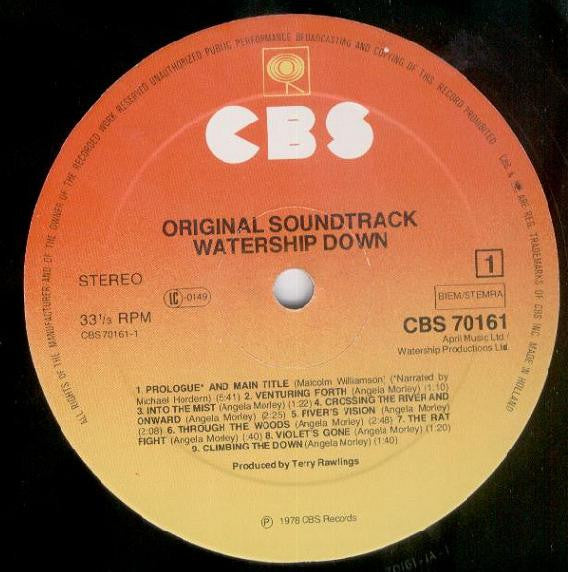 Angela Morley : Original Soundtrack Watership Down (LP,Album)