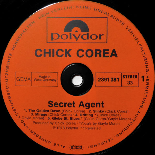 Chick Corea : Secret Agent (LP, Album)