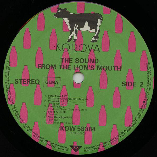 The Sound (2) : From The Lions Mouth (LP, Album, Gat)