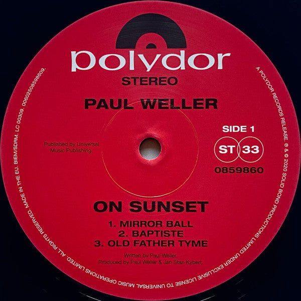 Paul Weller - On Sunset (2xLP, Album) - De Platen Aap – Vinylwinkel in Brielle & online webshop voor muziekliefhebbers