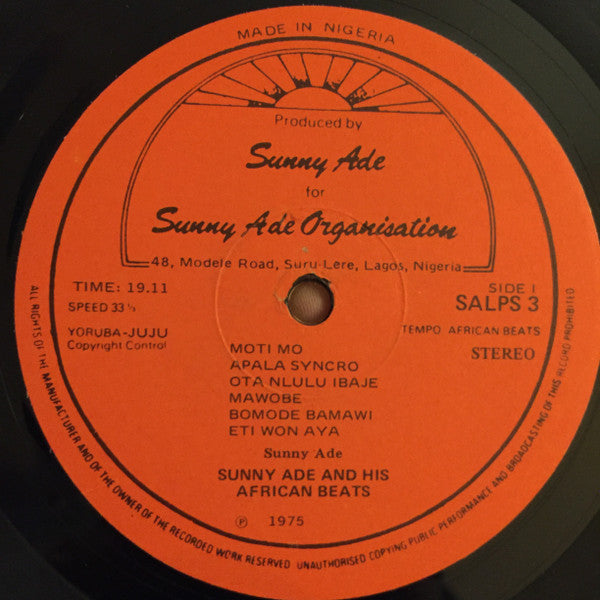 Sunny Ade & His African Beats* : Vol. 2 (LP)