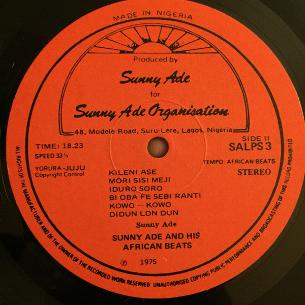 Sunny Ade & His African Beats* : Vol. 2 (LP)