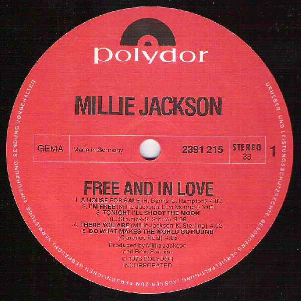 Millie Jackson : Free And In Love (LP, Album)