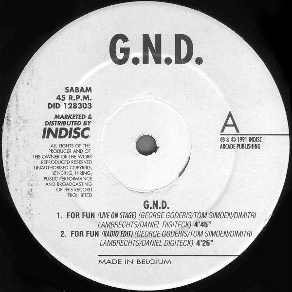 G.N.D. : For Fun (12")