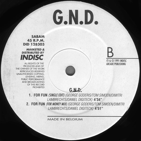 G.N.D. : For Fun (12")