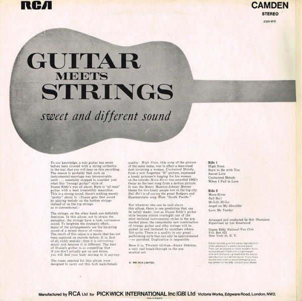 Duane Eddy : Twangy Guitar Silky Strings (LP,Album,Reissue,Stereo)