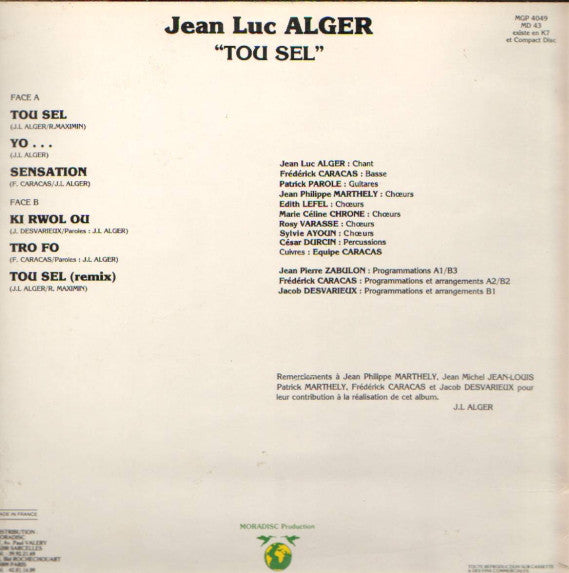 Jean Luc Alger* : Tou Sel (LP)
