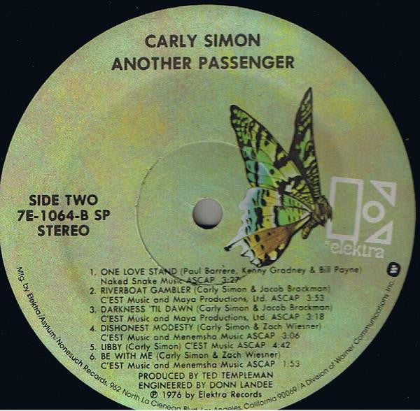 Carly Simon : Another Passenger (LP,Album)