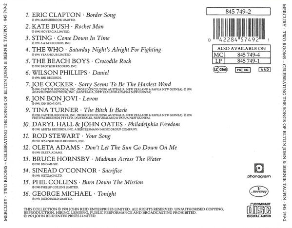 Various - Two Rooms - Celebrating The Songs Of Elton John & Bernie Taupin (CD, Album) - De Platen Aap – Vinylwinkel in Brielle & online webshop voor muziekliefhebbers