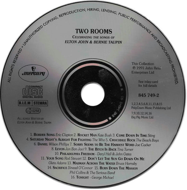 Various - Two Rooms - Celebrating The Songs Of Elton John & Bernie Taupin (CD, Album) - De Platen Aap – Vinylwinkel in Brielle & online webshop voor muziekliefhebbers