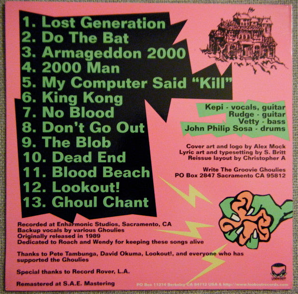 Groovie Ghoulies : Appetite For Adrenochrome (LP, Album, RE, RM, Pin)