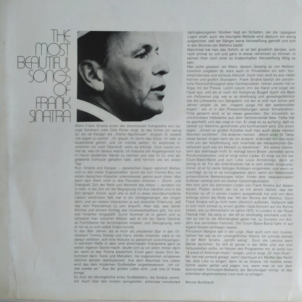 Frank Sinatra : The Most Beautiful Songs Of Frank Sinatra (2xLP, Comp, Gat)