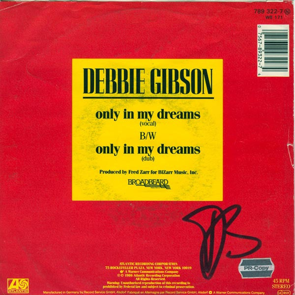 Debbie Gibson : Only In My Dreams (7", Single)