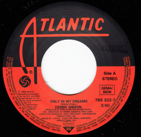 Debbie Gibson : Only In My Dreams (7", Single)