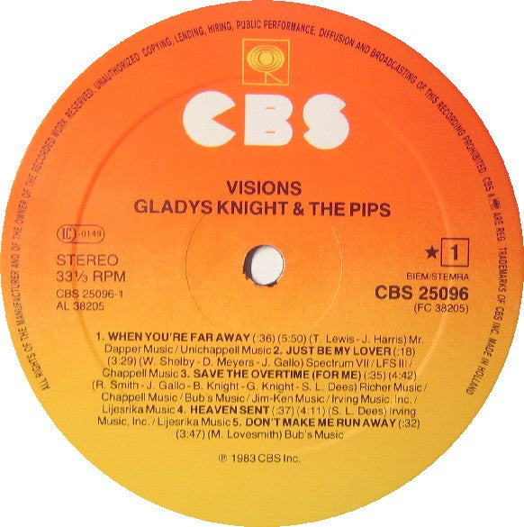 Gladys Knight & The Pips* : Visions (LP, Album)
