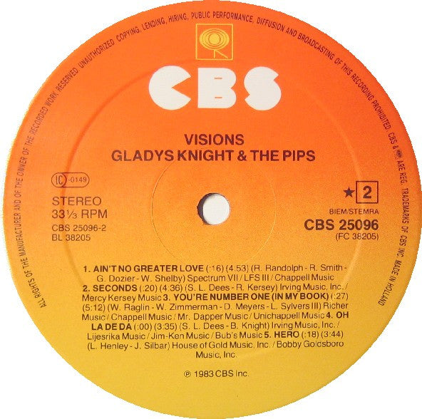 Gladys Knight & The Pips* : Visions (LP, Album)