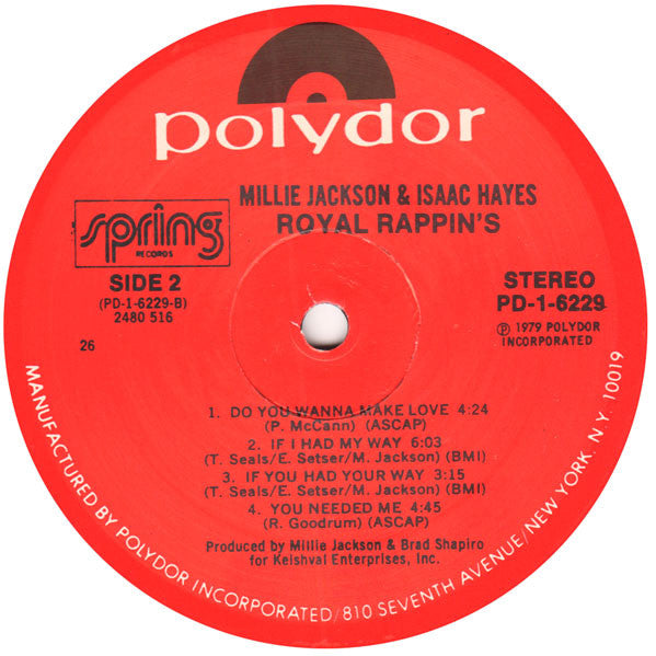 Millie Jackson & Isaac Hayes : Royal Rappin's (LP,Album,Stereo)