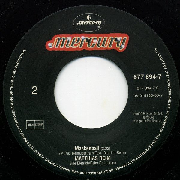 Matthias Reim : Verdammt, Ich Lieb' Dich (7", Single)