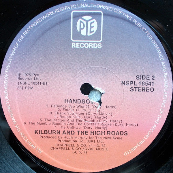 Kilburn And The High-Roads* : Handsome (LP, Album, RE)