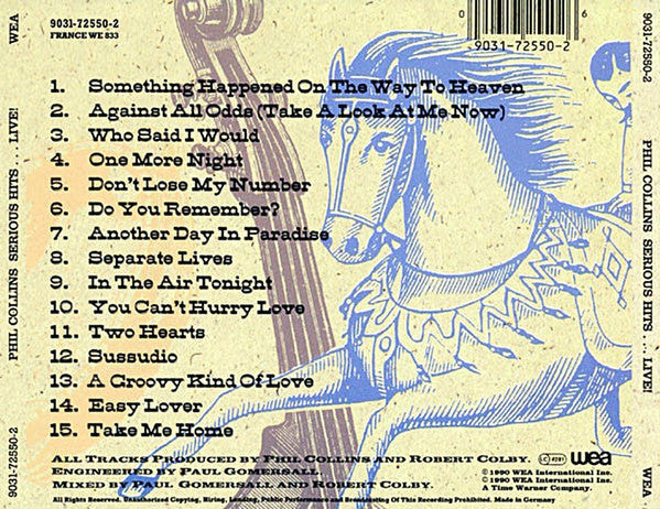 Phil Collins : Serious Hits...Live! (CD, Album, RSA)