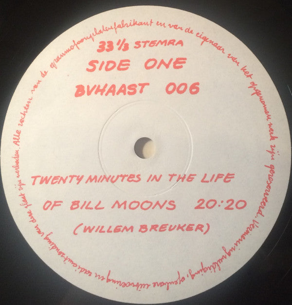 Willem Breuker : Twenty Minutes In The Life Of Bill Moons - De Achterlijke Klokkenmaker (LP, Album)