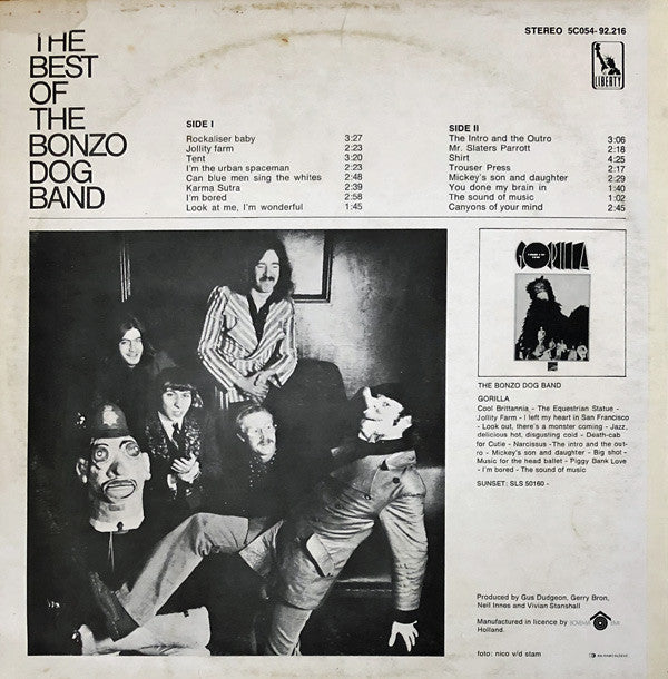 The Bonzo Dog Band* : The Best Of The Bonzo Dog Band (LP, Comp)