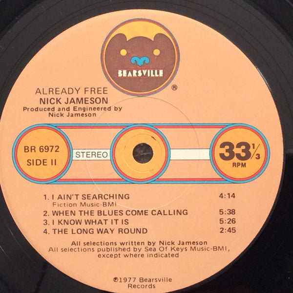 Nick Jameson : Already Free (LP, Album, Win)
