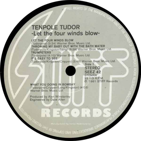 Tenpole Tudor : Let The Four Winds Blow (LP, Album)