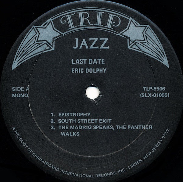 Eric Dolphy : Last Date (LP, Album, RE)