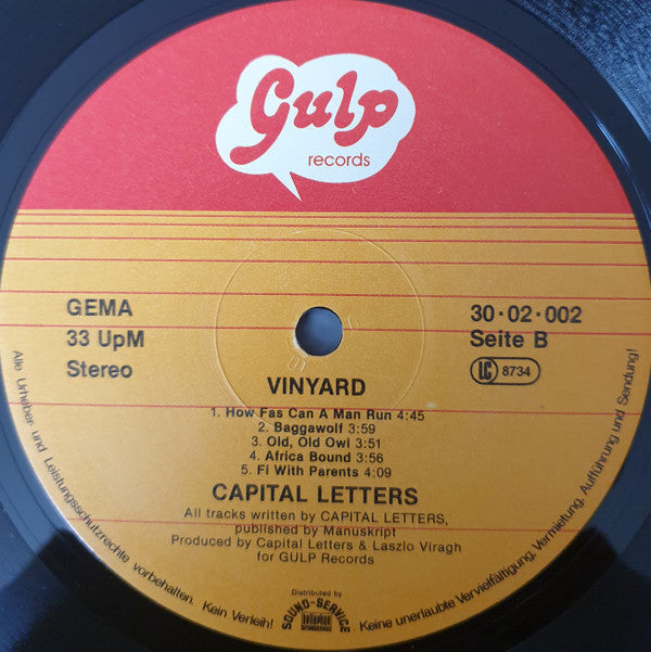 Capital Letters : Vinyard (LP, Album)