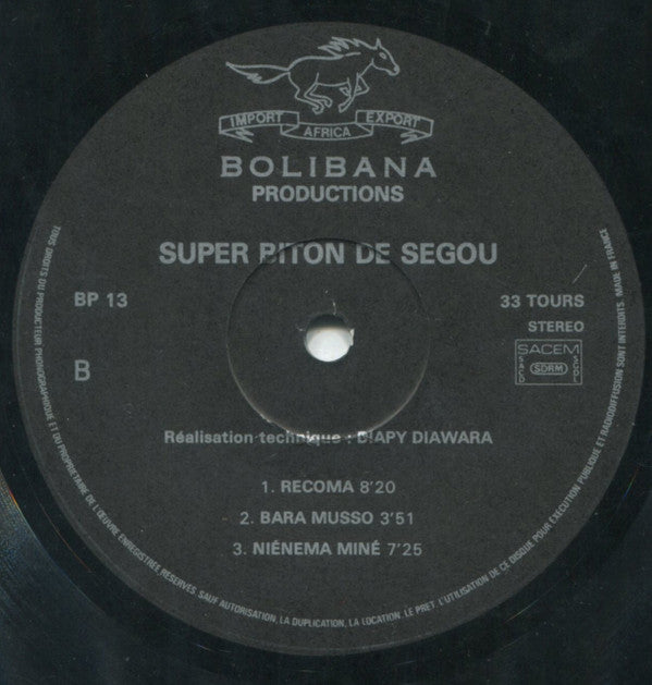 Super Biton De Segou* : Afro Jazz Du Mali (LP, Album)