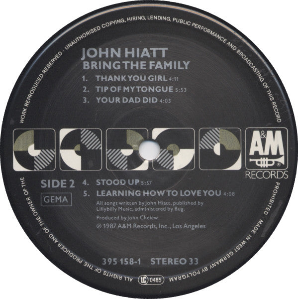 John Hiatt : Bring The Family (LP, Album)