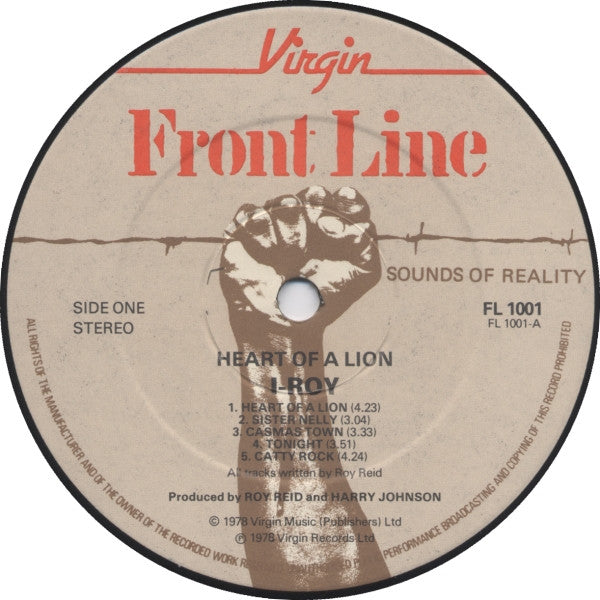 I-Roy : Heart Of A Lion (LP, Album)