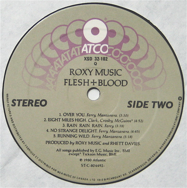 Roxy Music : Flesh + Blood (LP, Album, Qua)