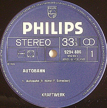 Kraftwerk : Autobahn (LP, Album, RE)