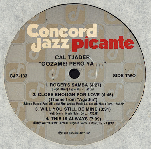 Cal Tjader : Gozame! Pero Ya... (LP, Album)