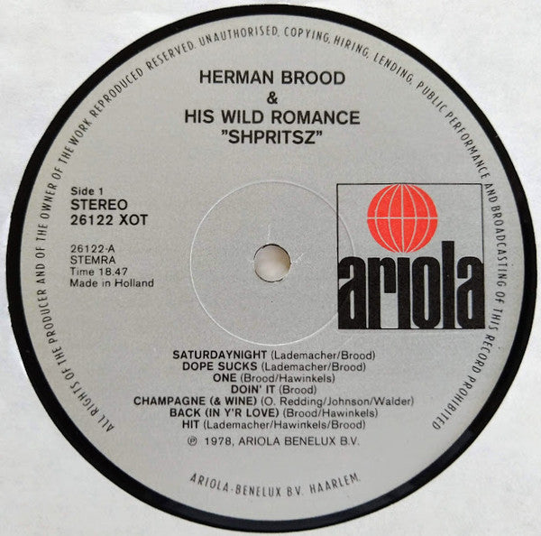 Herman Brood & His Wild Romance : Shpritsz (LP, Album)