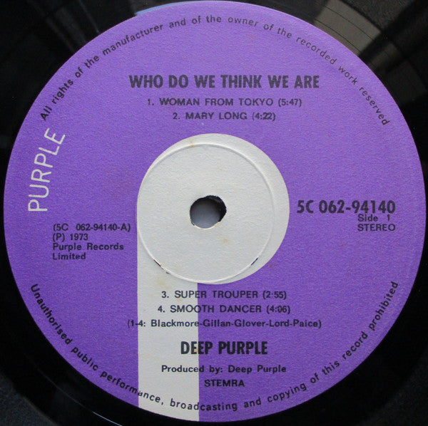 Deep Purple : Who Do We Think We Are (LP,Album)