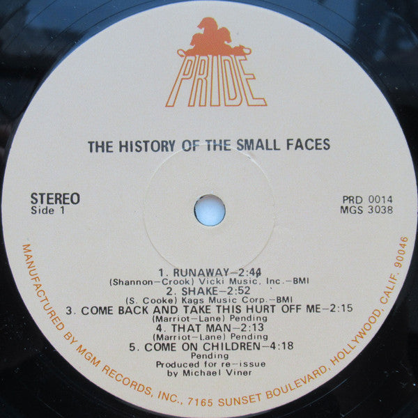 Small Faces : The History Of Small Faces (LP, Comp)