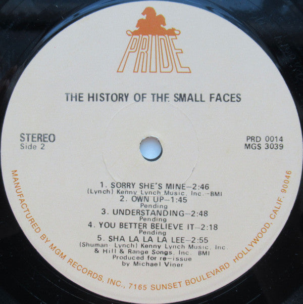 Small Faces : The History Of Small Faces (LP, Comp)