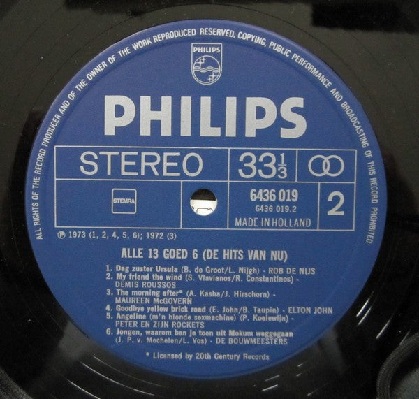 Various : Alle 13 Goed 6 (De Hits Van Nu) (LP, Comp)