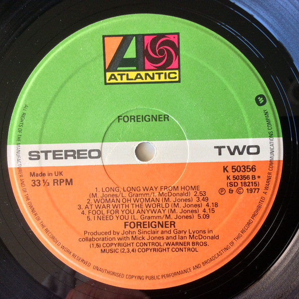 Foreigner : Foreigner (LP, Album)