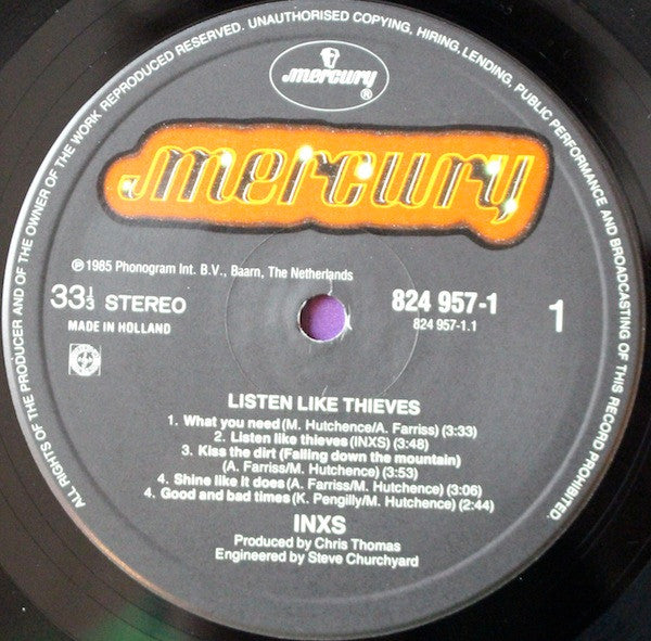 INXS : Listen Like Thieves (LP, Album, Gat)