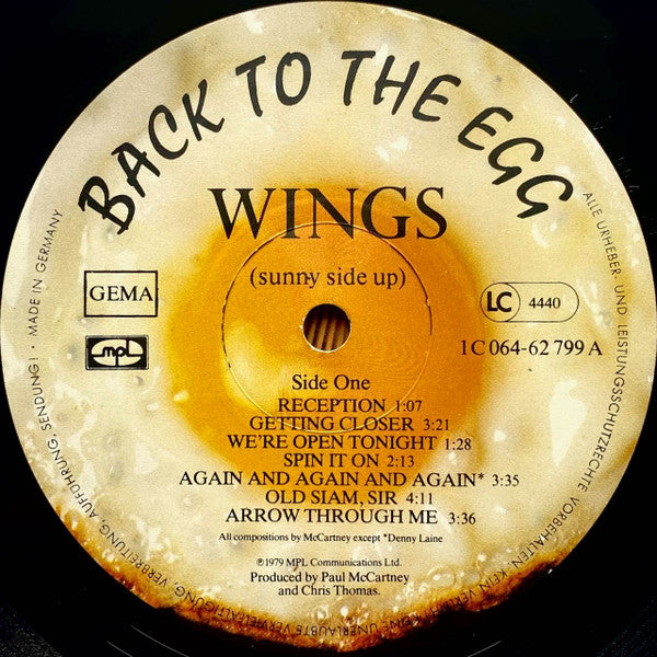 Wings (2) : Back To The Egg (LP,Album)