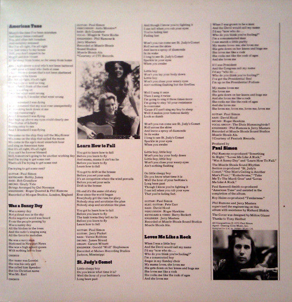 Paul Simon : There Goes Rhymin' Simon (LP, Album)