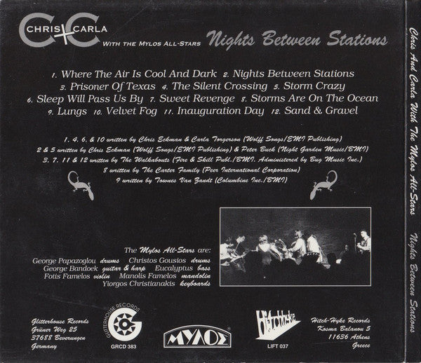 Chris + Carla* With The Mylos All-Stars : Nights Between Stations (Live In Thessaloniki 1995) (CD, Album)