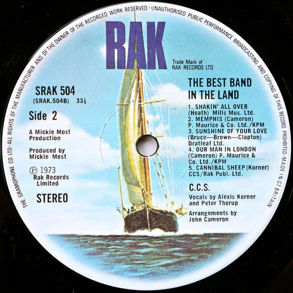 C.C.S.* : The Best Band In The Land (LP, Album)