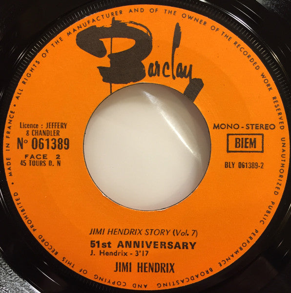 Jimi Hendrix : Waterfall / 51st Anniversary (7", Single)