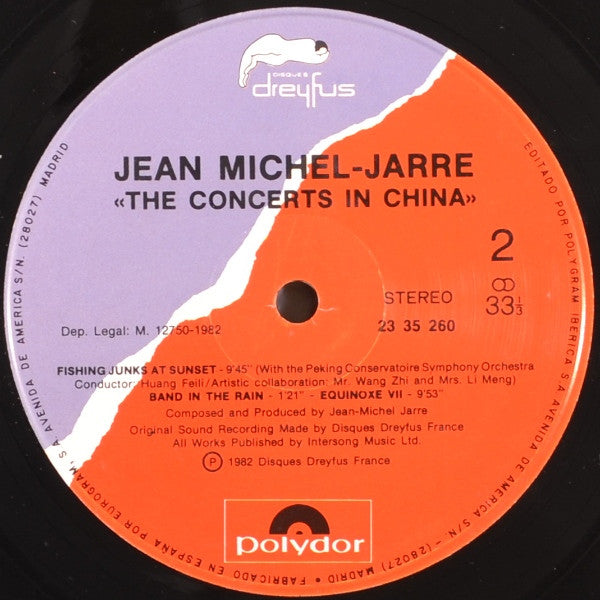 Jean-Michel Jarre : The Concerts In China (2xLP, Album, RE)