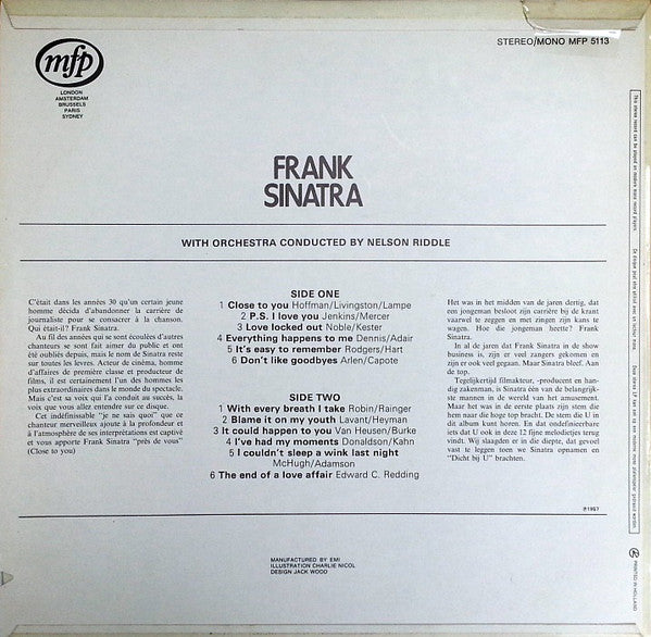 Frank Sinatra : Close To You (LP,Reissue,Stereo,Mono)